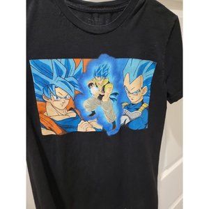HTF Blue on black  Dragon Ball Z Goku T Shirt Size S Anime FUNimation Champion